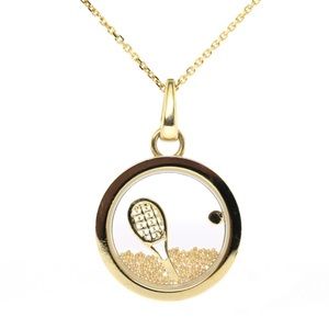 14k Yellow gold pendant Tennis